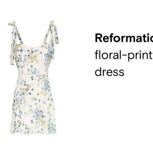 Reformation floral sweetheart neckline dress, size 4
